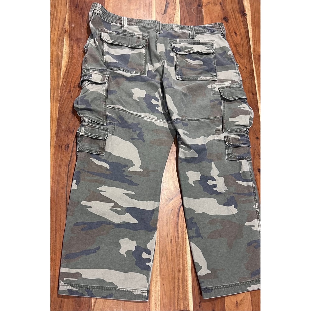 RedHead Mens Camo Cargo Pants 42x29 Green Woodland Camouflage Multi Pocket Y2K